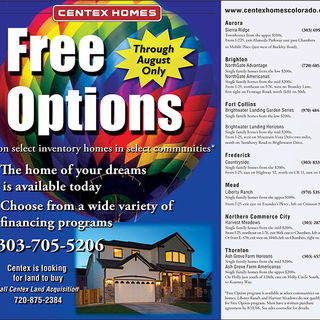 Centex Homes Free Options Ad