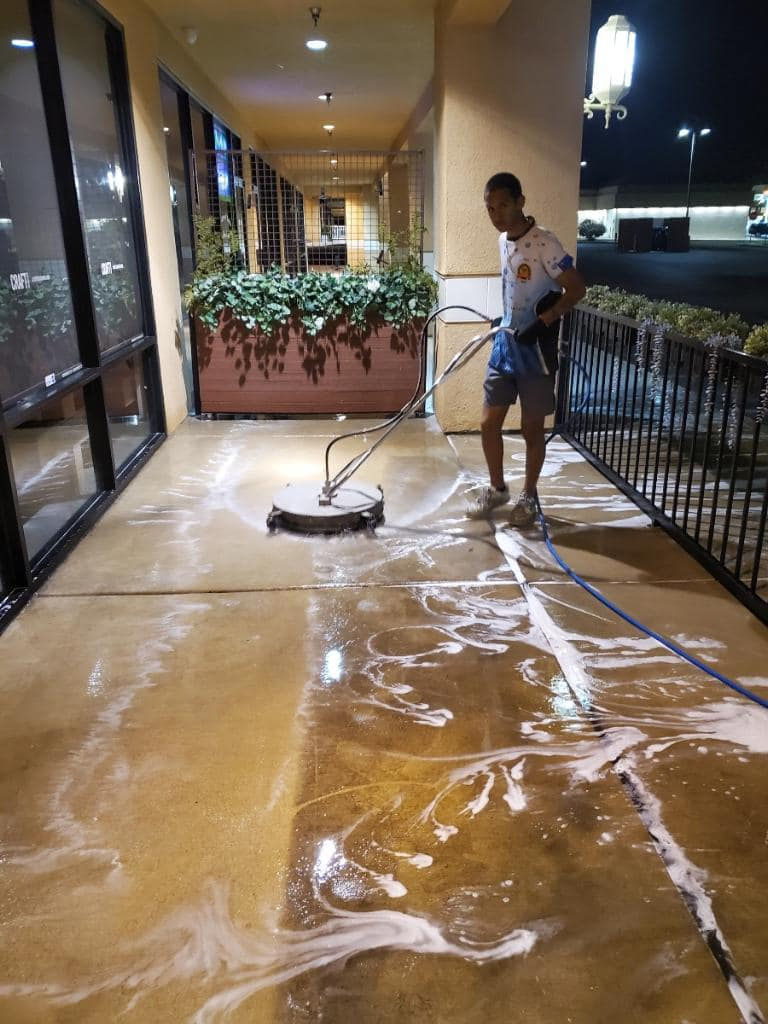 Pressure washing CRAFT kitchen in Las Vegas.