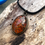 Thumbnail: Natural Flower Antique Bronze Oval Pendant