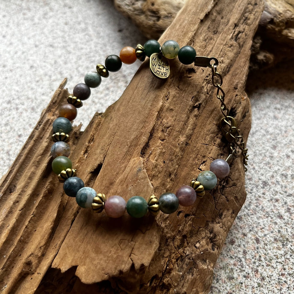 Thumbnail: Natural Indian Agate Healing Bracelet