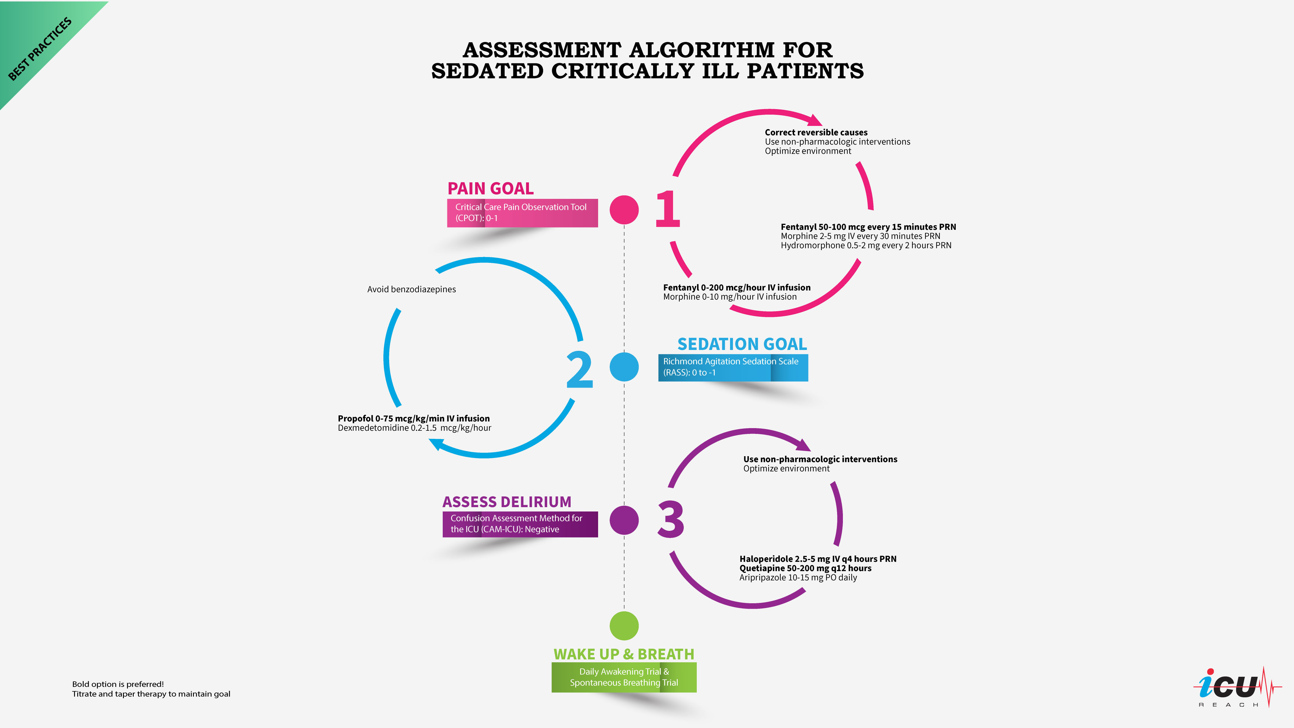 Assessment Algorithm for Sedated Critically Ill Patients