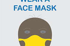 Infection control sign to wear a face mask.