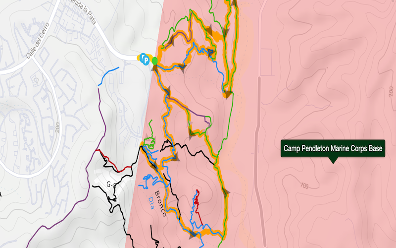 Hi’r Line and Dia trail map