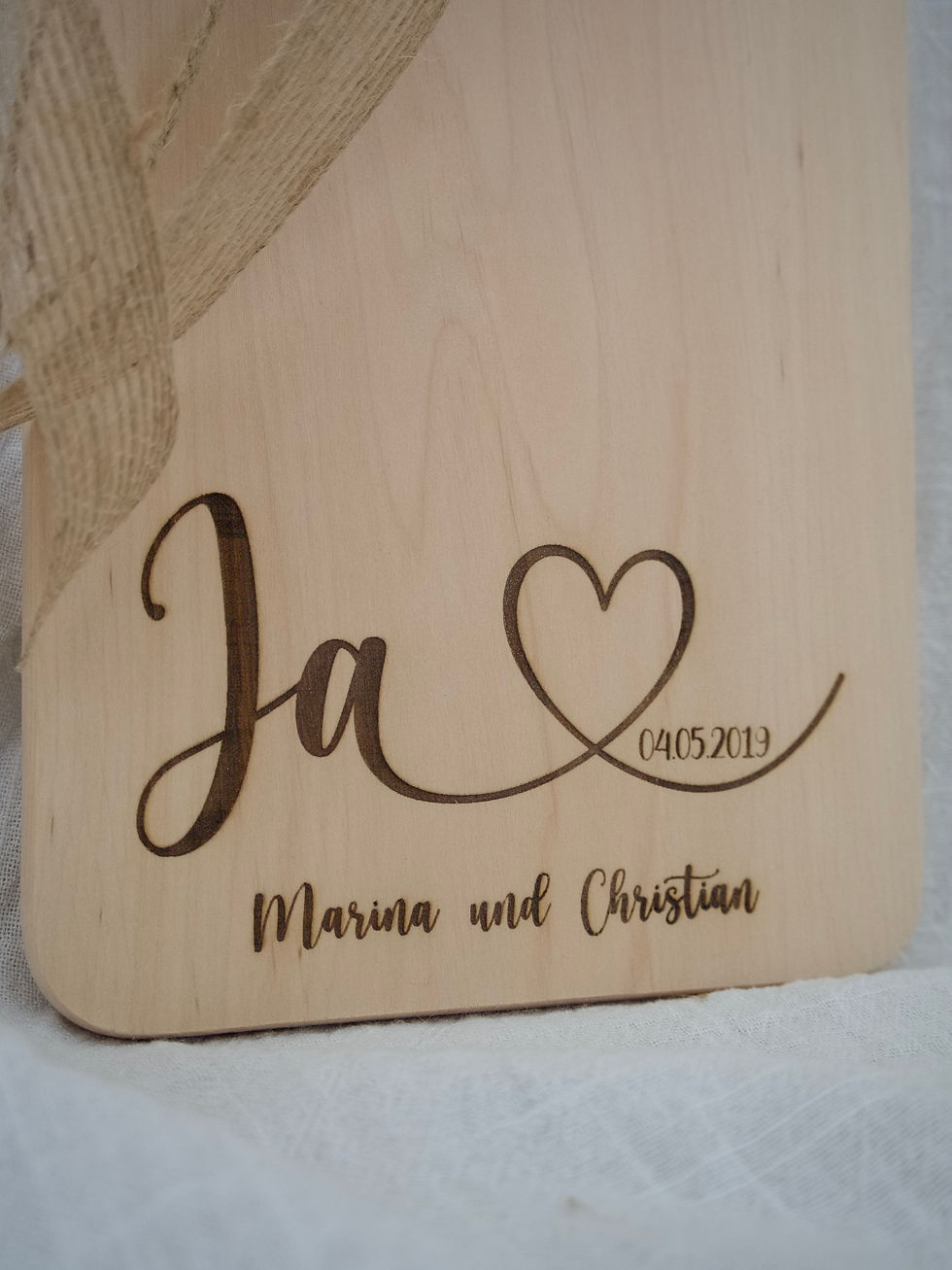 Holzbrett "ja"