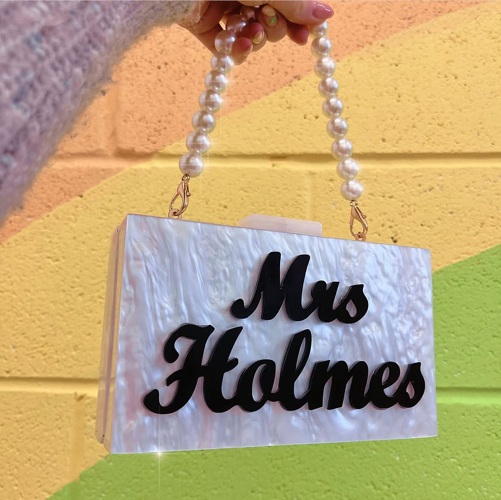 Thumbnail: Personalised White Marble Bag