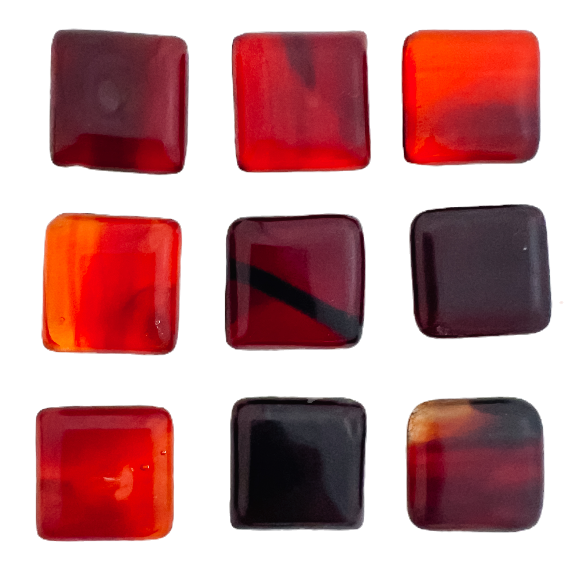 Recycled Rainbow Glass Flame Minis