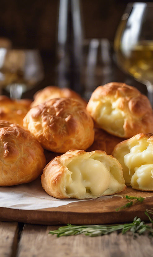 Gougere au comte cheese dish