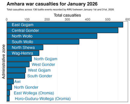 Summary of Amhara War Updates for January 2026 