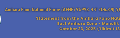 Amhara Fano National Force Statement on Operation Aba Nadew