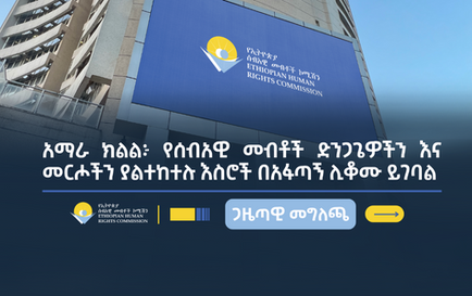 Amhara Region: Arrests which do not follow human rights provisions and standards should stop immediately