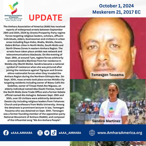 Oromo Prosperity Party Forces Arrest Prominent Figures in North and South Wollo Zones