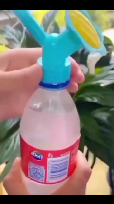 Thumbnail: 2 Pcs 2In1 Watering Sprinkler Water Bottle Plastic Sprinkler Nozzle Garden Tool
