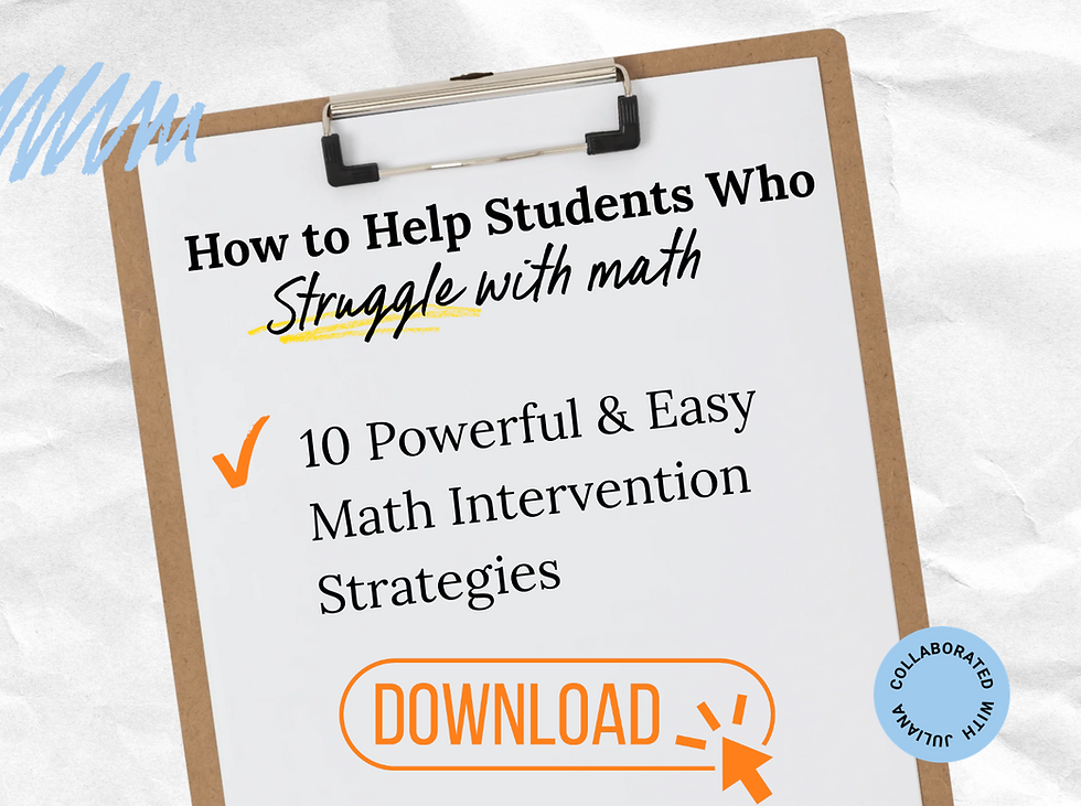 how to help students who struggle with math
