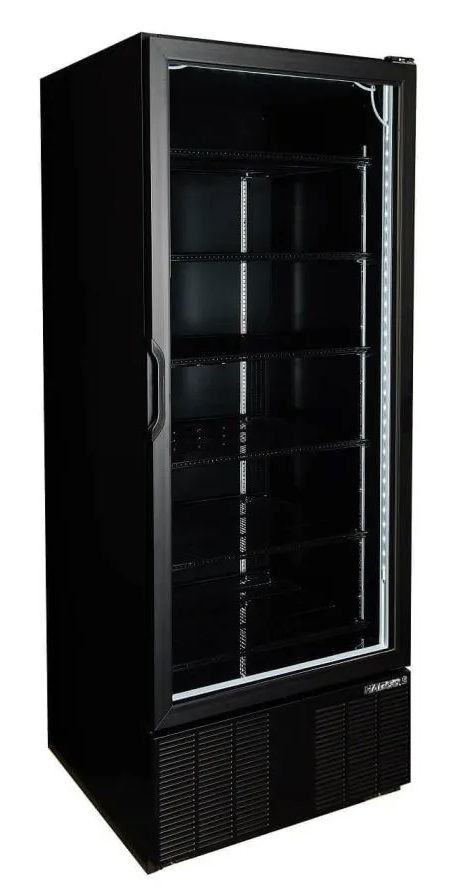 181-0028 Habco ESM28HCTD-BLK Single Door Self Contained Cooler