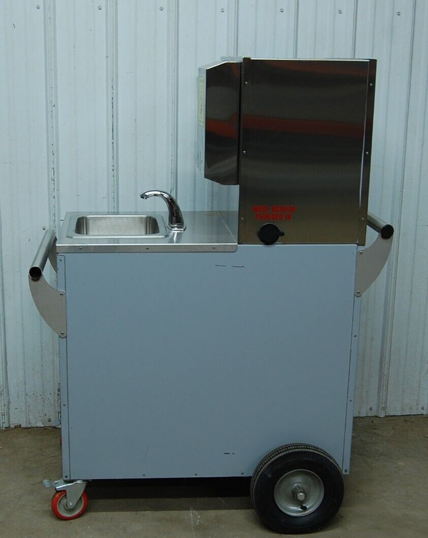 Thumbnail: 142-0851 Stainless Steel Portable Hand Wash Sink w/ Water Heater & Pump