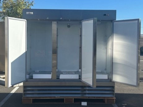 Thumbnail: 171-0363 81" 3 Door Stainless Steel Self Contained Freezer