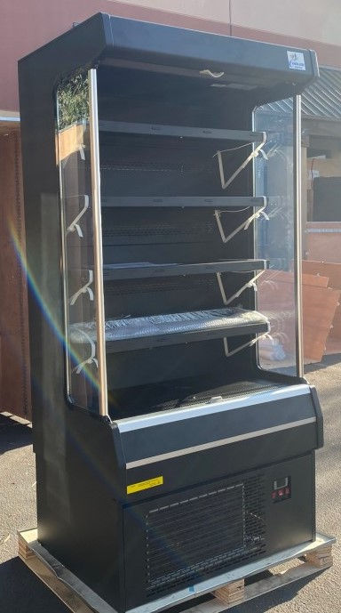 Thumbnail: 171-0302 40" Black Vertical Self Contained Open Air Display Cooler