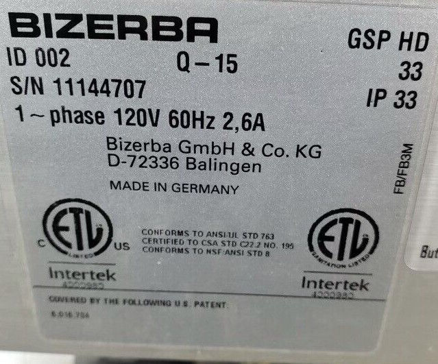 Thumbnail: 167-0260 Bizerba GSP HD Deli Meat Slicer 2015