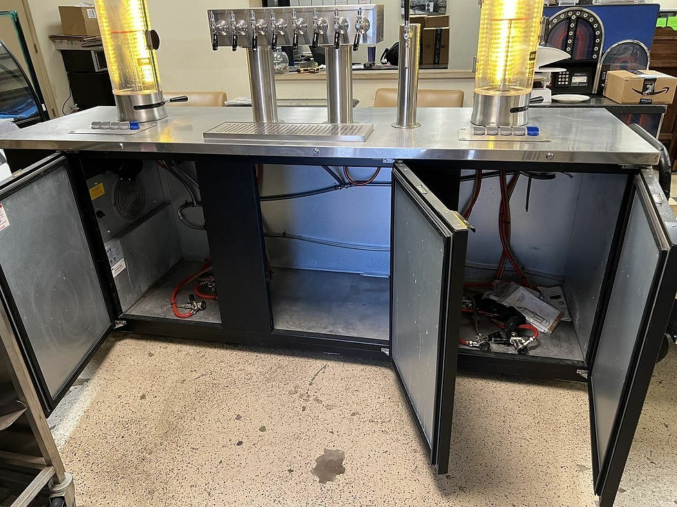Thumbnail: 75-0306 Asber 96'' 8 Tap 2 Beer Growler Filling Station CrafTap 3 Beer Filler