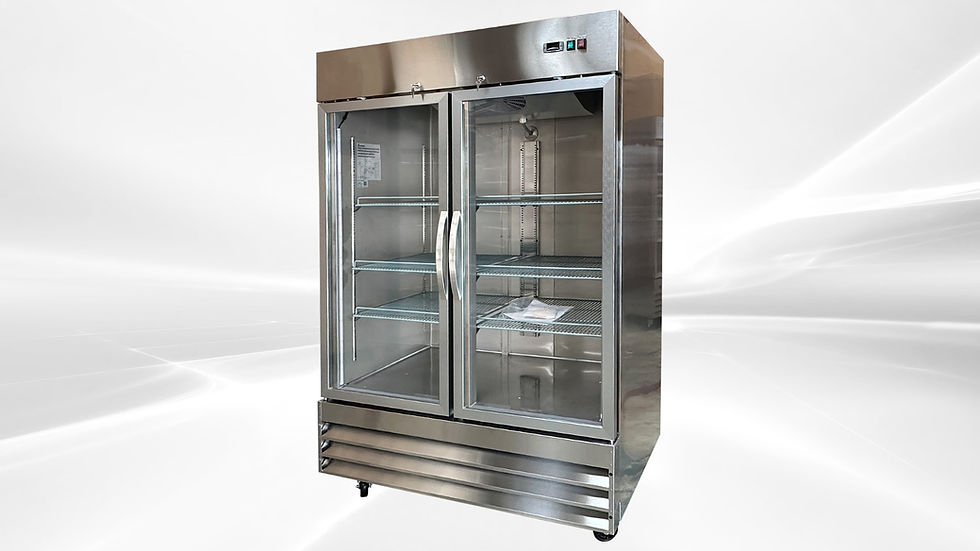 Thumbnail: 171-0366 54" Double Door Stainless Steel Self Contained Freezer