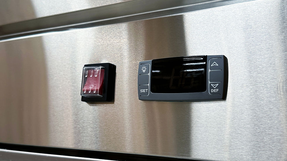 Thumbnail: 171-0169 54” Stainless Steel Self Contained Glass 2 Door Reach In Cooler