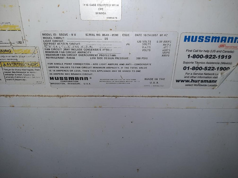 Thumbnail: 80-0021 Hussmann SSGVE Remote Full Service Fresh Meat Display Cooler Case