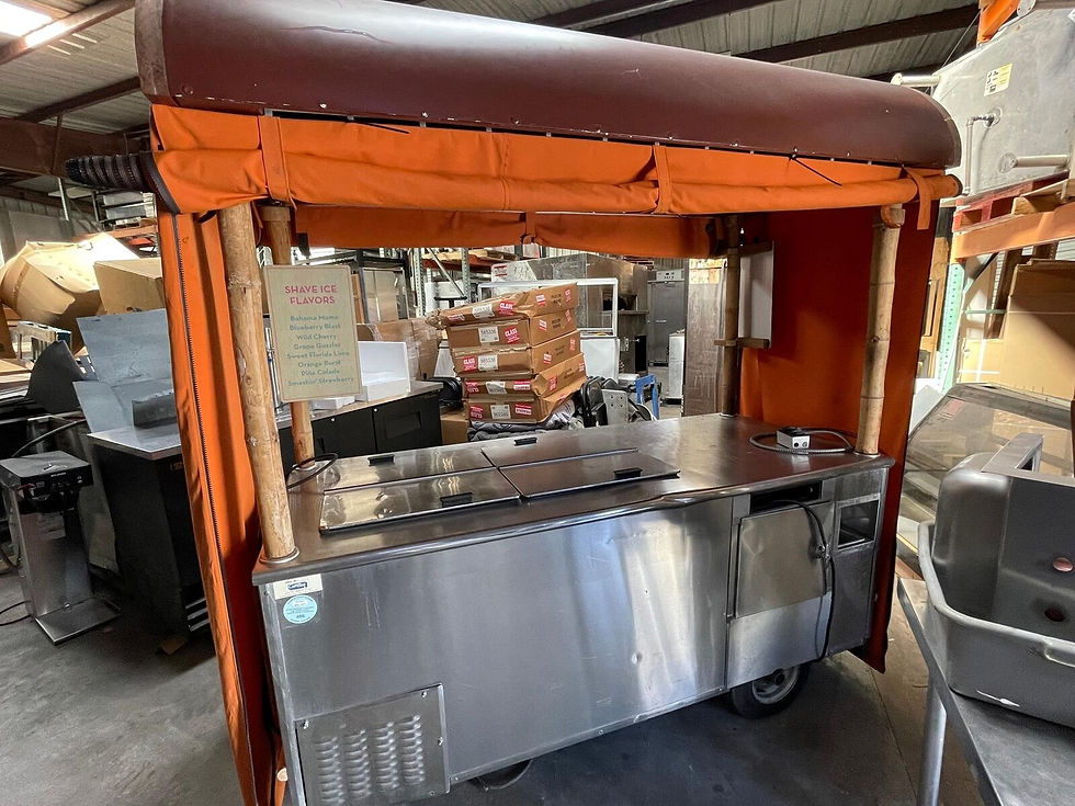 Thumbnail: 75-0365 Shaved Ice Self Contained Mobile Kiosk Freezer Stand
