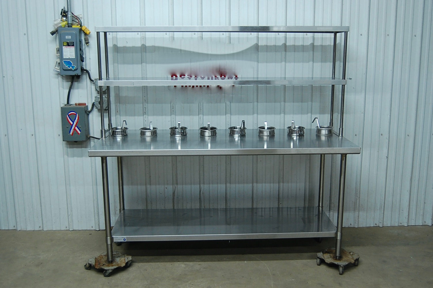 142-0761 72 Inch Stainless Steel Chicken Wing Sauce Prep Table