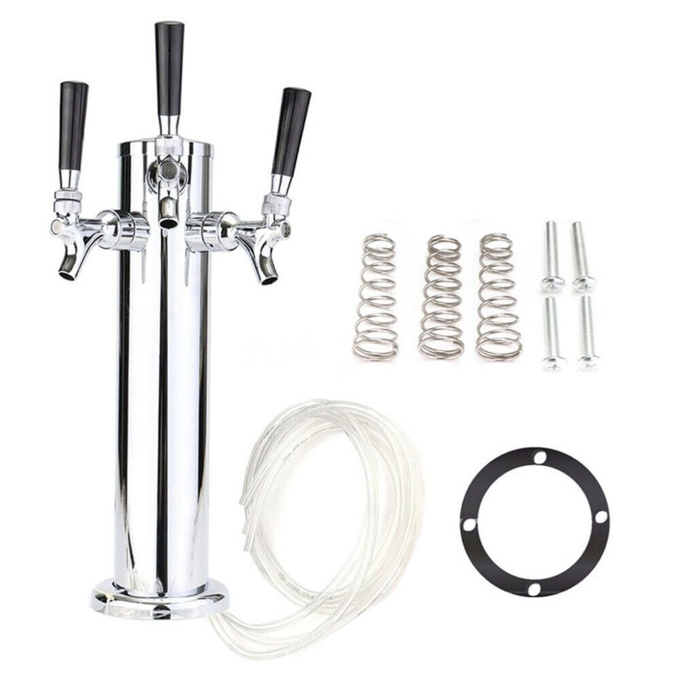 Thumbnail: 171-0239 Triple Faucet Kegerator Beer Dispenser Tap