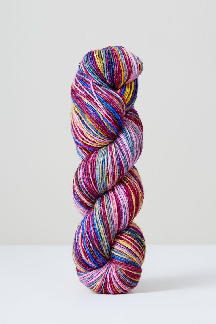 Thumbnail: Uneek Fingering | Self-striping yarn in Colour Mustard Sunset
