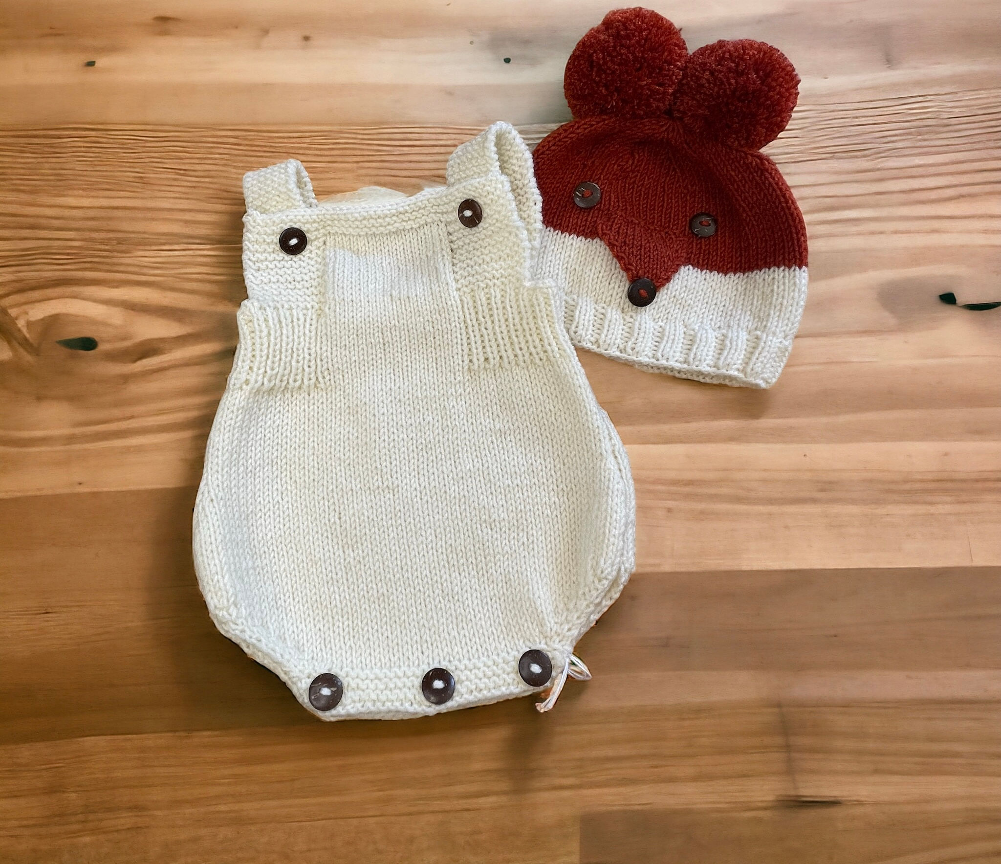 The Fox Hat with Ivory Romper
