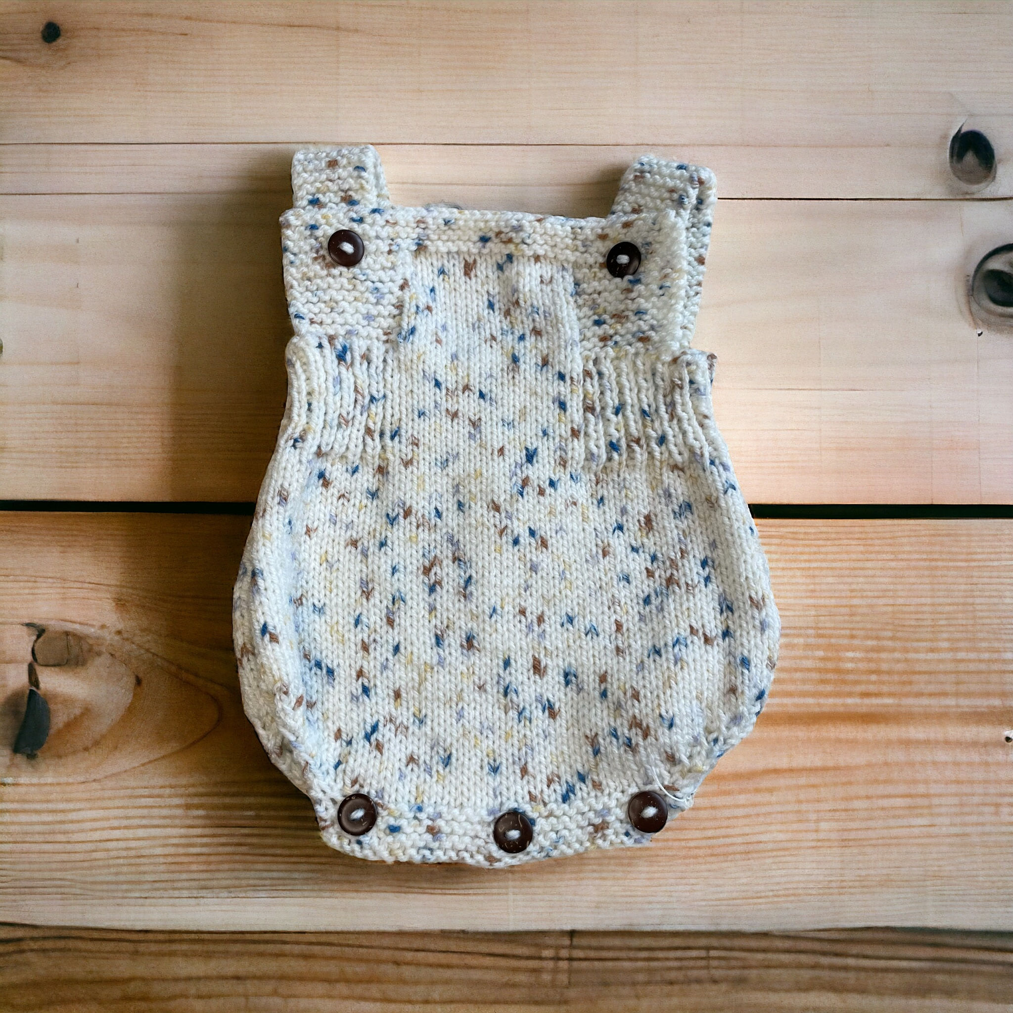 The Chocolate Brown and Blue Spotty Romper