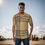 Thumbnail: Product: Tan Chevron Print Men's Shirt