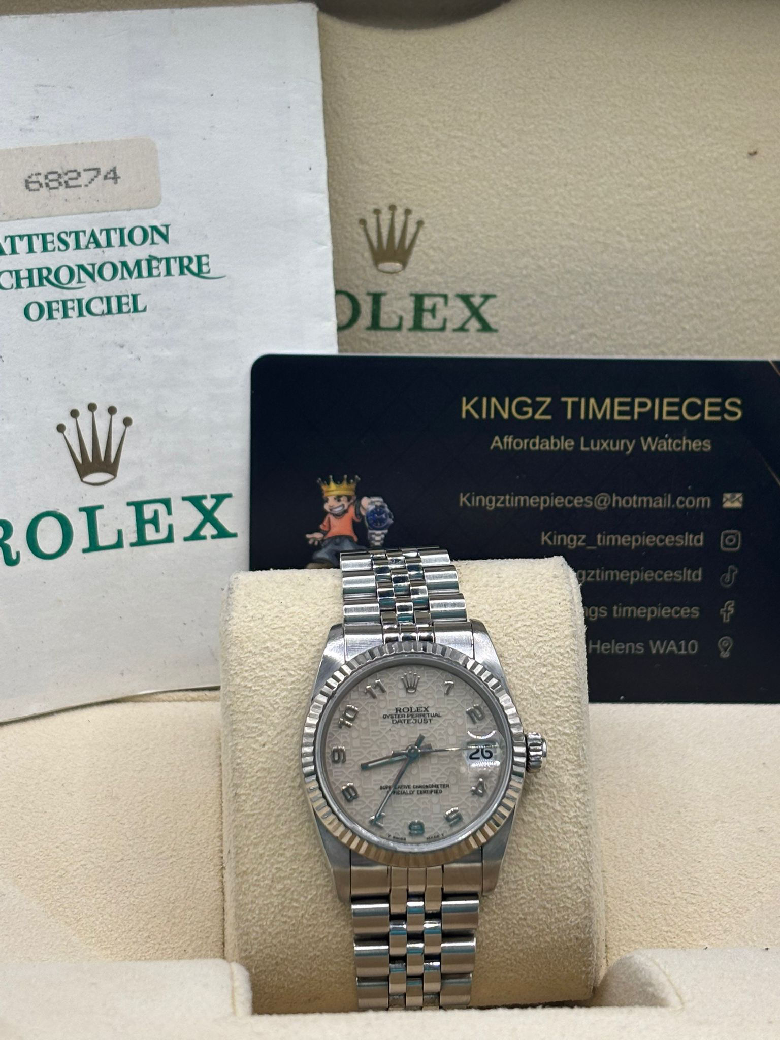 Rolex Datejust 31mm Arabic dial 68274