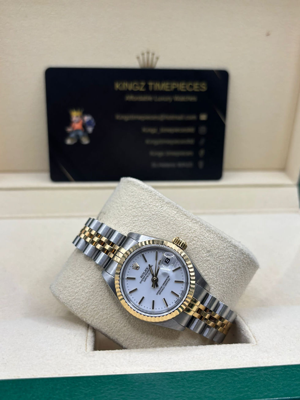 Thumbnail: Ladies Rolex 69173 26mm White stick dial 