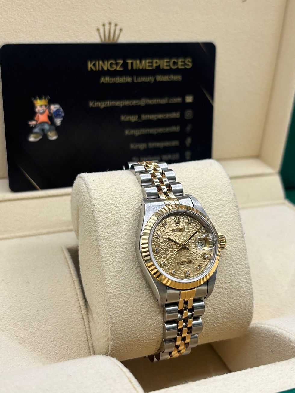 Thumbnail: Ladies Rolex Datejust 69173 Jubilee Diamond Dial