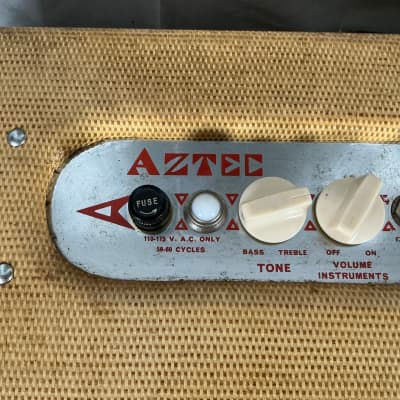 Thumbnail: 1954 National Aztec Model 1240T Tweed / Leather RARE All Original Amplifier