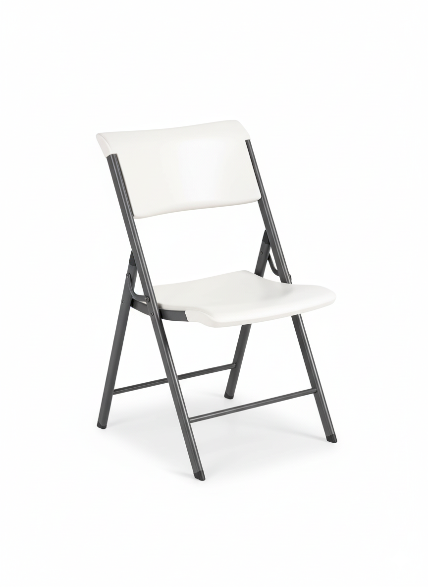 Gray & White folding chair