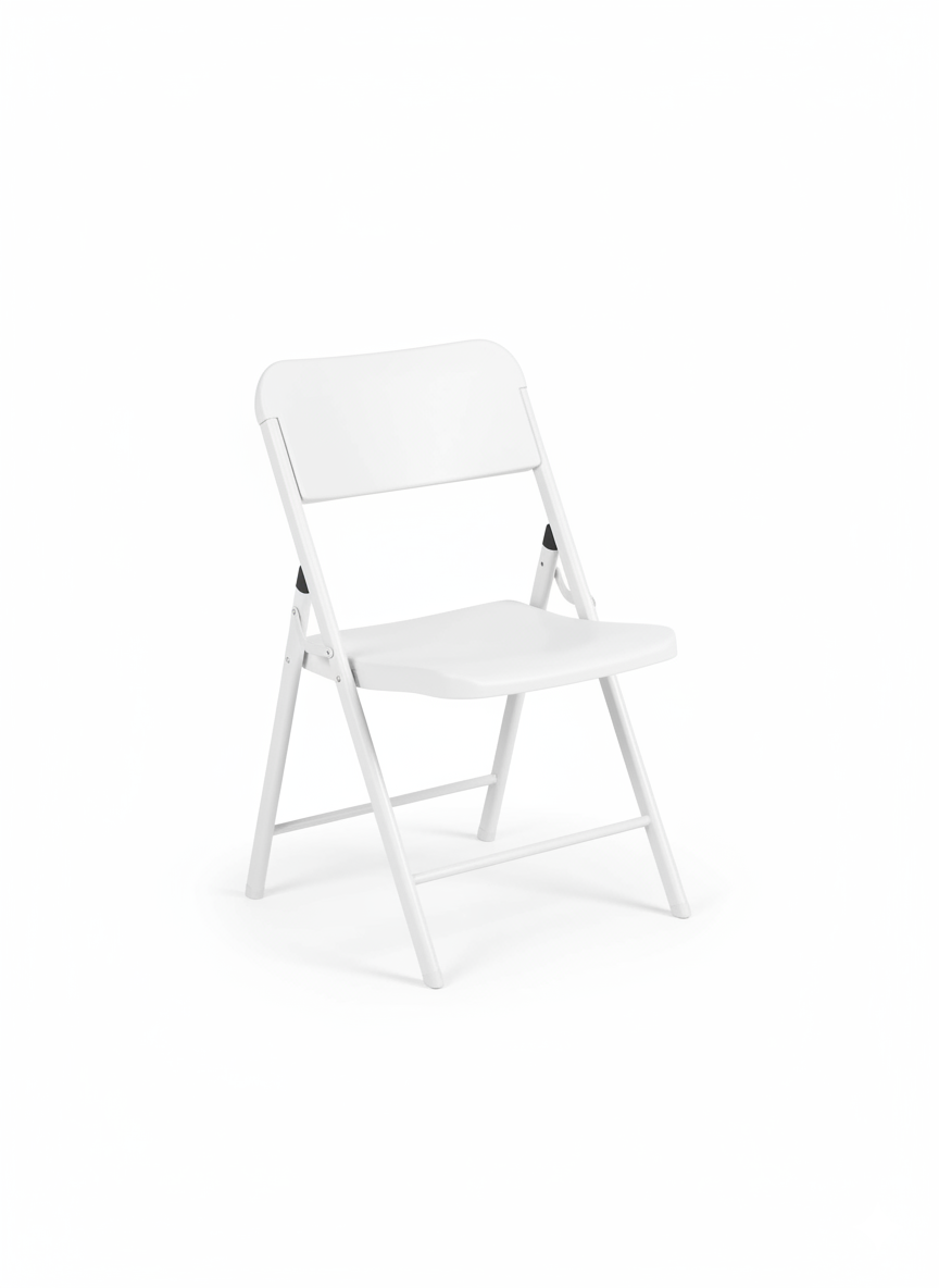 White folding chair