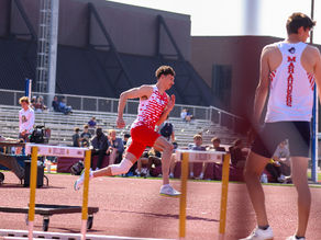 Image of MSU Moorhead student Jaiden Peraza during a track meet, spring 2026