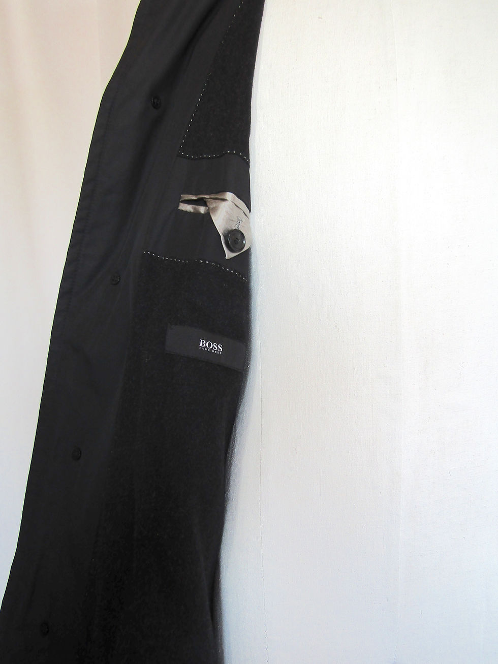縮圖：Hugo Boss Nylon x Wool x Cashmere Balmacaan Coat