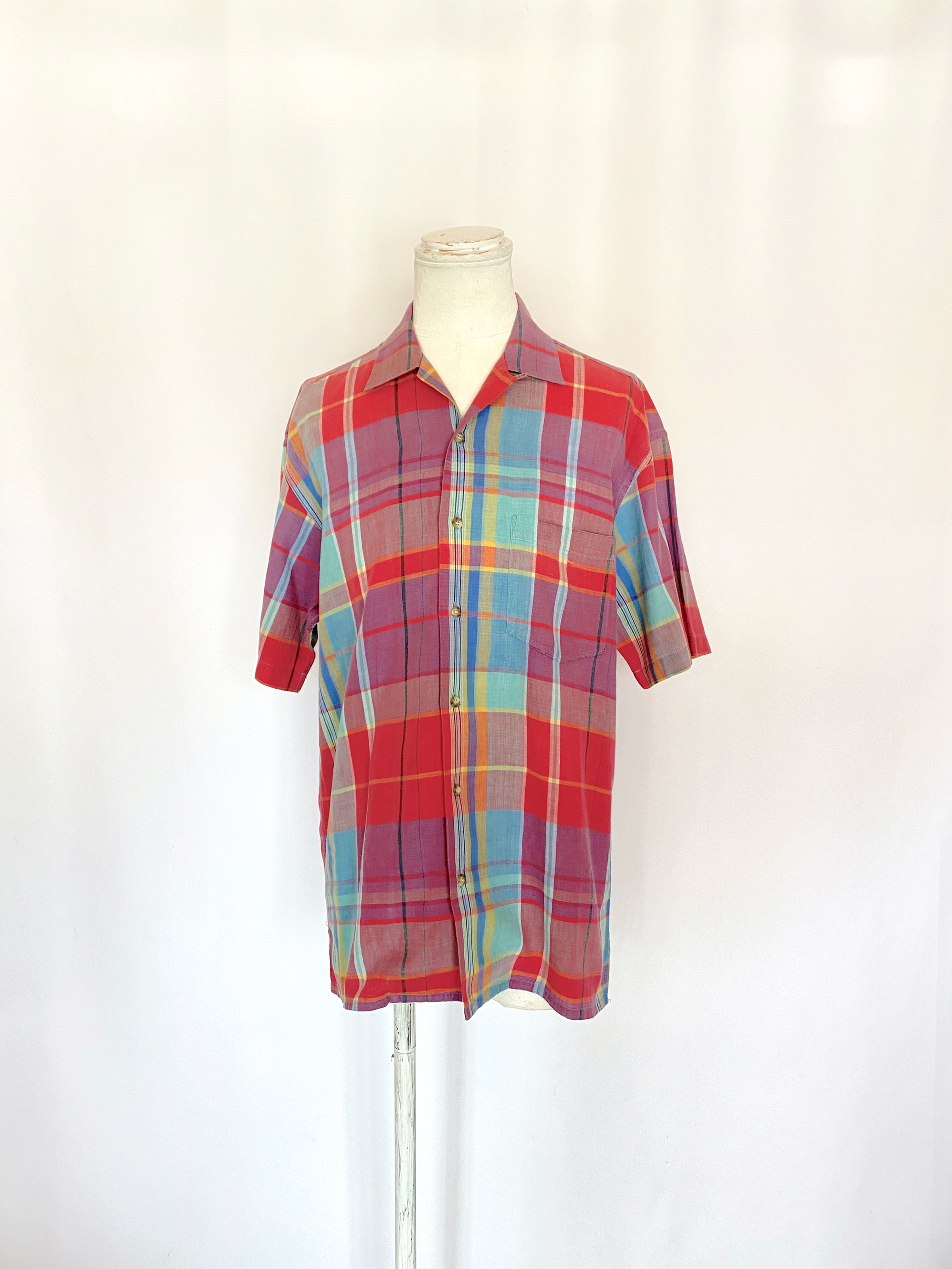 80’s Calvin Klein Cotton Half Sleeve Open Collar Shirt