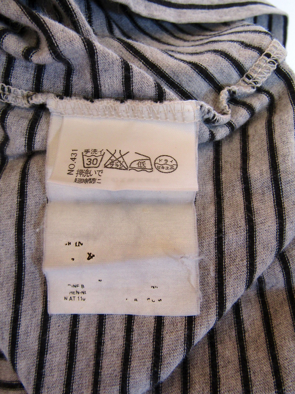 サムネイル： 05SS Maison Martin Margiela ⑩ Inside Out Border T-shirt