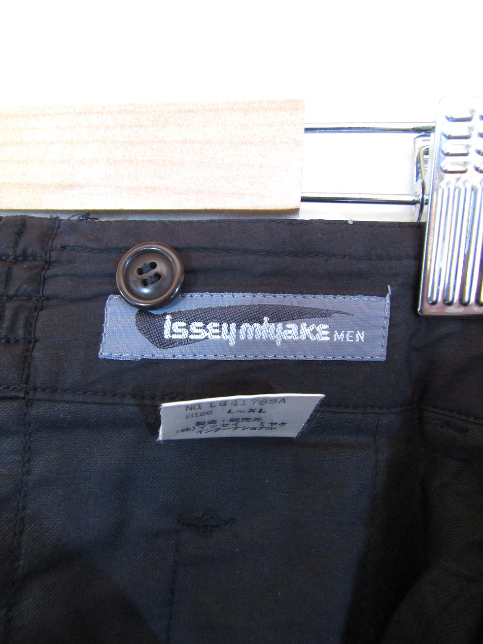 サムネイル： 80’s issei miyake 2 Pleats Black Cotton Trouser with original Belt