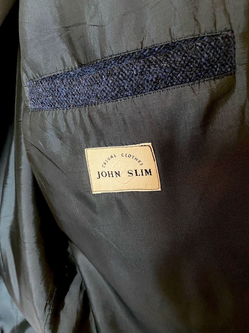 Thumbnail: 90’s Euro Jone Slim Navy No Collar Jacket