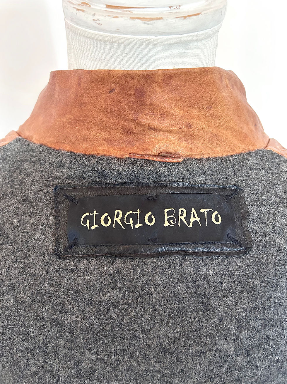 縮圖：GIORGIO BRATO Lamb Leather Riders Jacket
