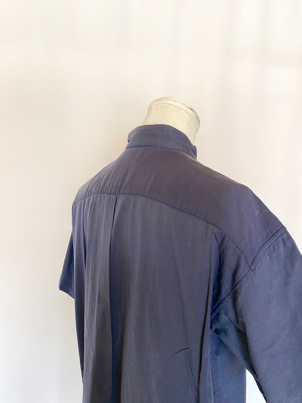 サムネイル： 80’s Issei Miyake Cotton Gauze Half Sleeve Stand Collar Shirt