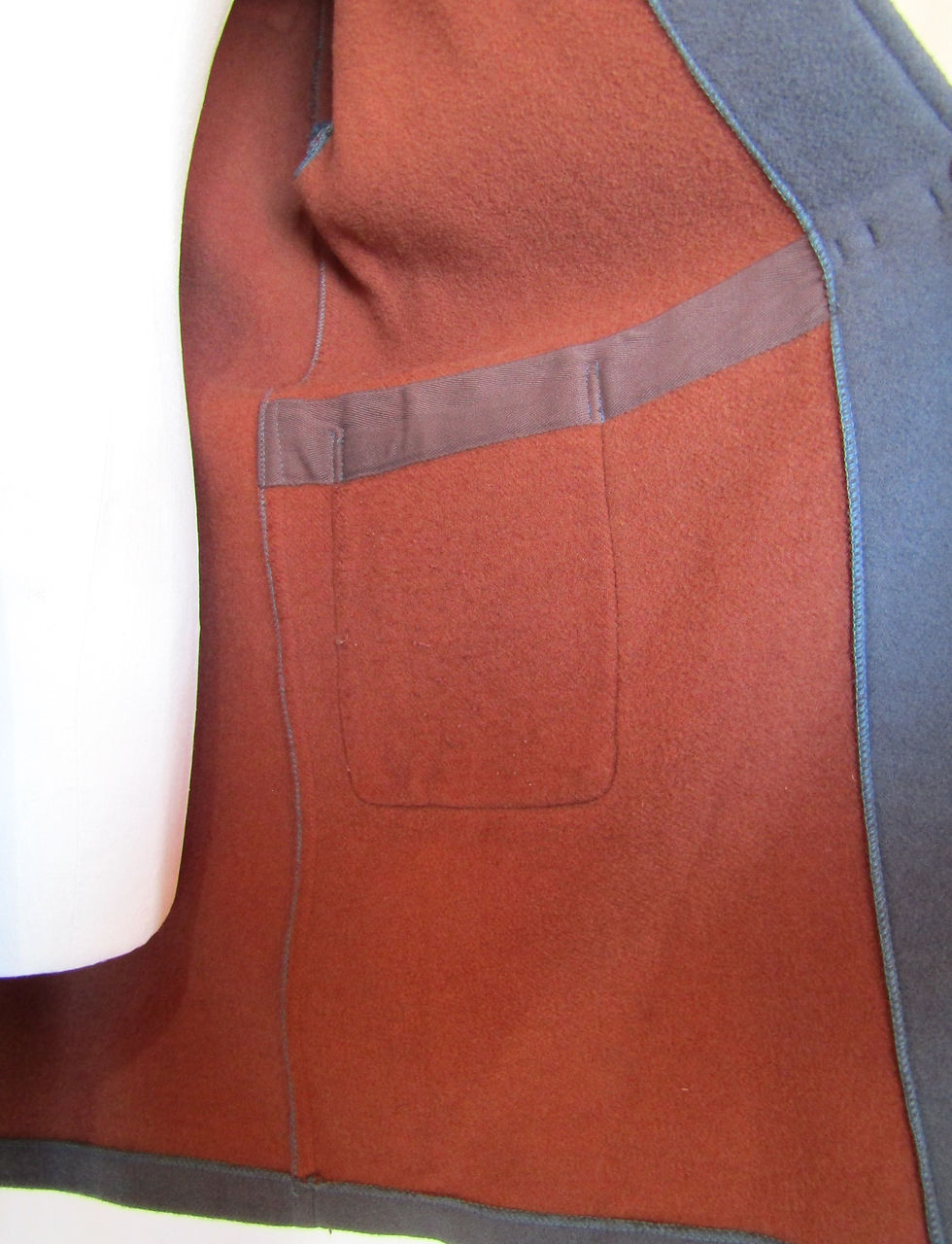 섬네일: Gloverall Navy Bleached Duffle Coat