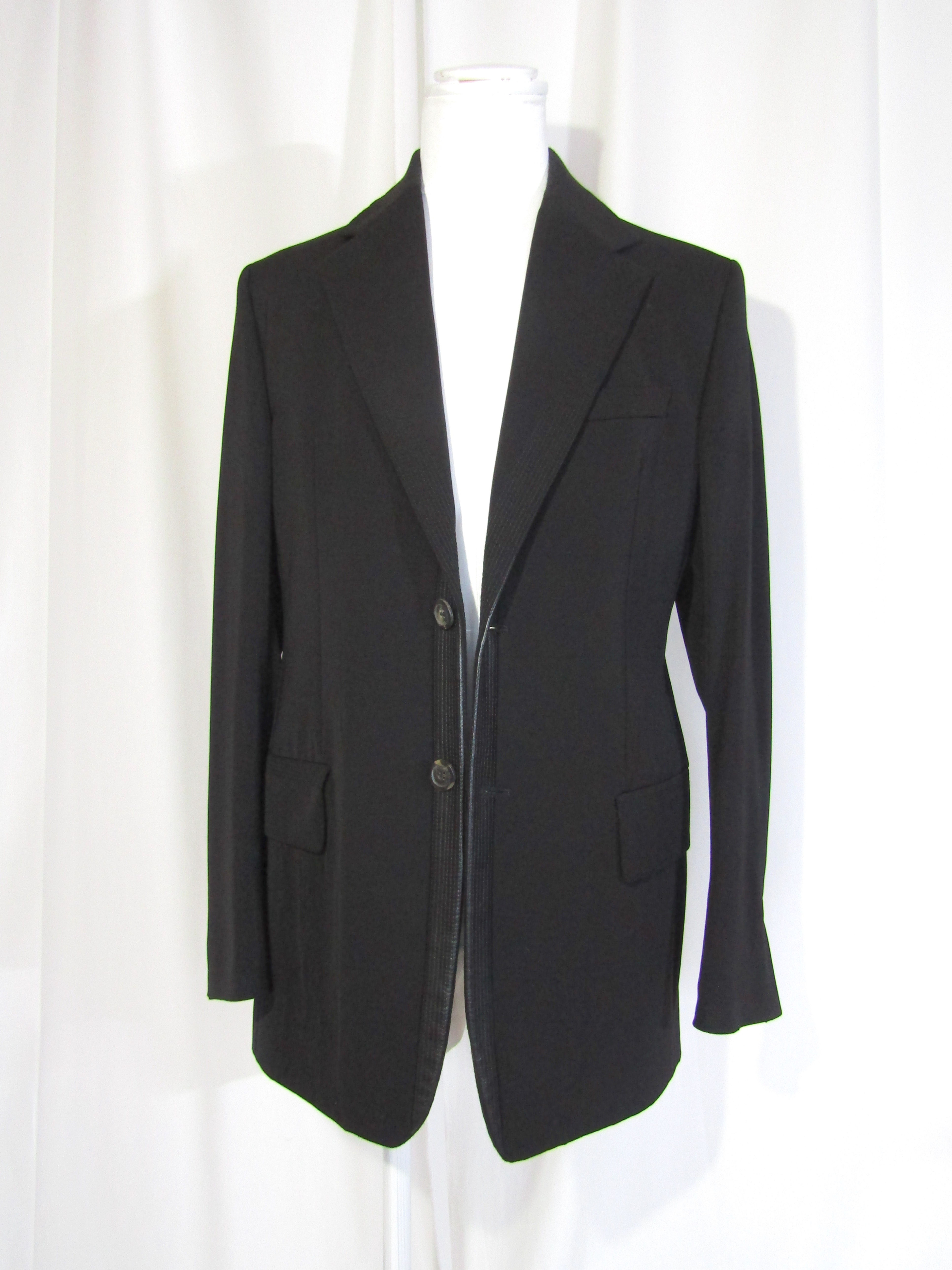 GIANNI VERSACE Black Long Jacket