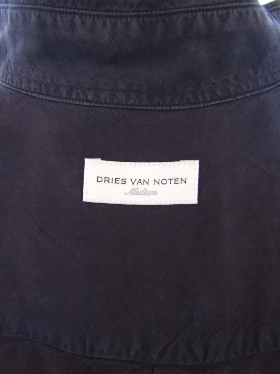 Thumbnail: 10's DRIES VAN NOTEN Navy Layon Shirt